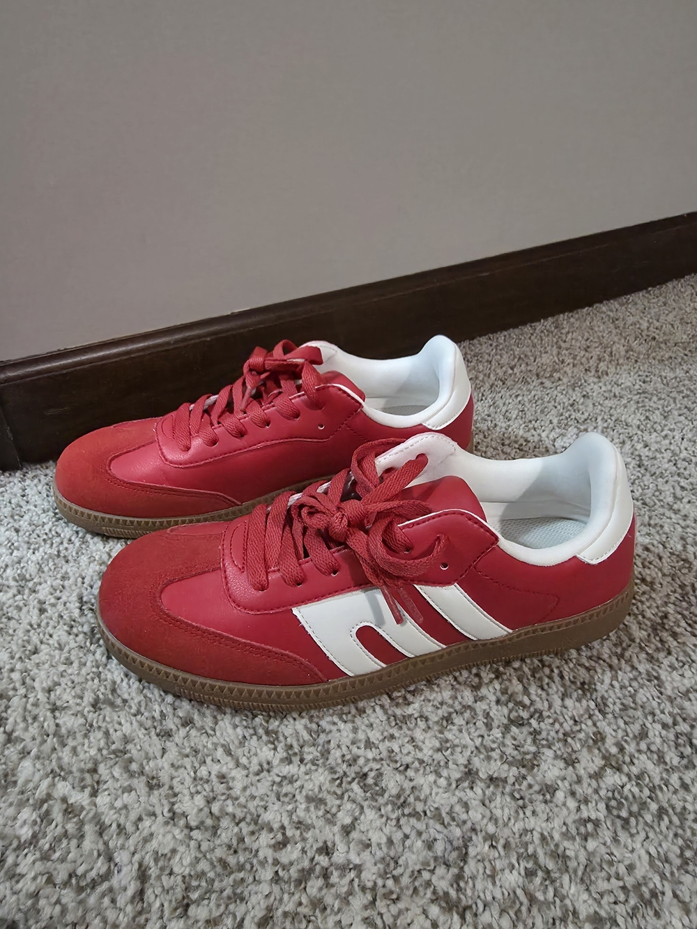 New Red and White Women's Sneakers